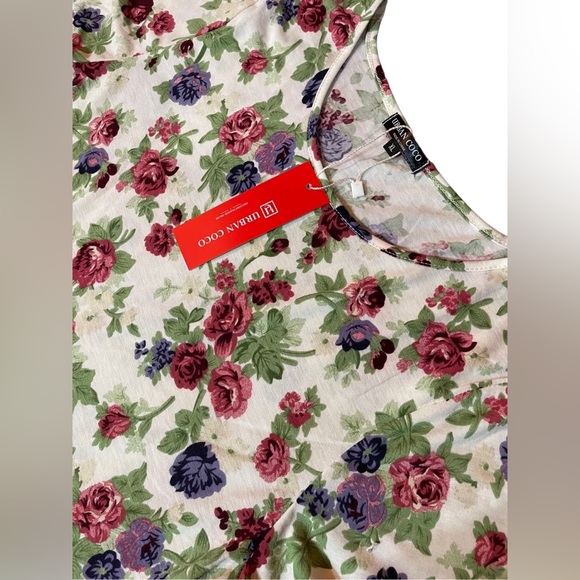 Urban Coco White and Floral Dress Size XL NWT - Picture 4 of 6